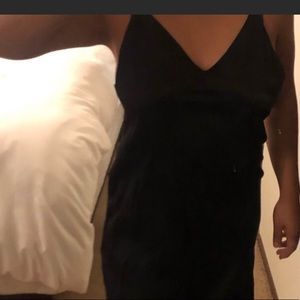 Summer silk black dress